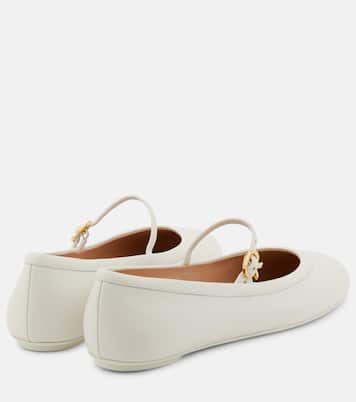 Carla leather Mary Jane flats | Gianvito Rossi