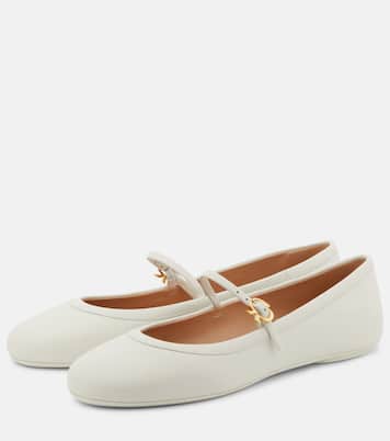Carla leather Mary Jane flats | Gianvito Rossi