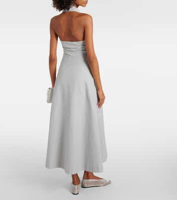 Robe longue Mackey rayée en coton | Veronica Beard