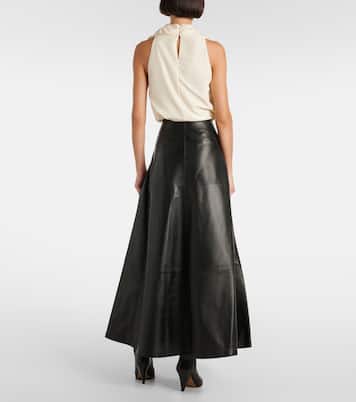 Jupe midi Varda en cuir | Altuzarra