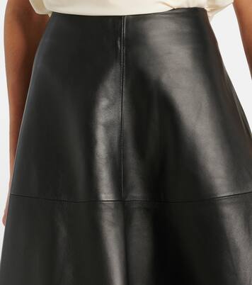 Jupe midi Varda en cuir | Altuzarra