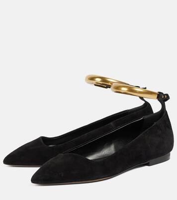 Verzierte Ballerinas Leanor aus Veloursleder | Isabel Marant