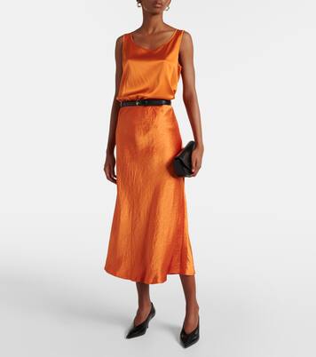 Leisure Alessio satin midi skirt | Max Mara
