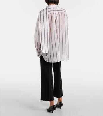 Cotton and silk organza scarf shirt | Toteme