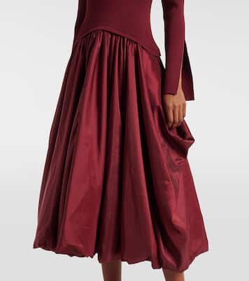 Midikleid Kenlie aus Satin und Jersey | Simkhai