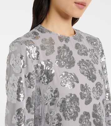 Robe longue à sequins et à fleurs | Rotate