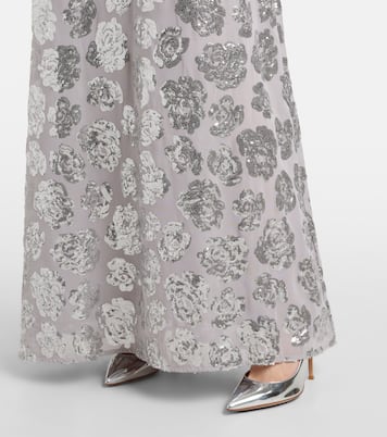 Robe longue à sequins et à fleurs | Rotate