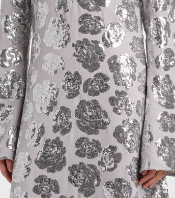 Robe longue à sequins et à fleurs | Rotate