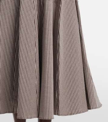 Robe midi Wells à carreaux | Staud