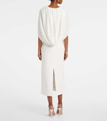 Robe midi en crêpe de satin | Roland Mouret