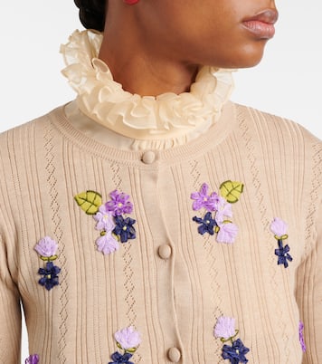 Embroidered virgin wool cardigan | Valentino