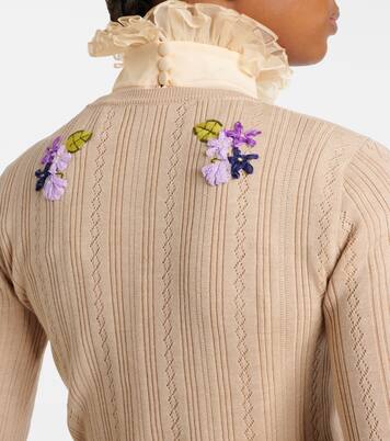 Embroidered virgin wool cardigan | Valentino