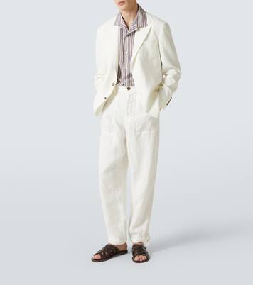 Striped cotton bowling shirt | Brunello Cucinelli
