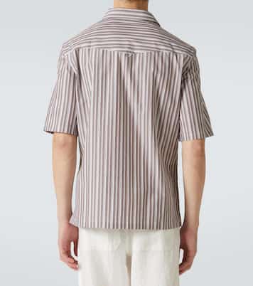 Striped cotton bowling shirt | Brunello Cucinelli