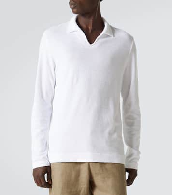 Cotton terry polo shirt | Fedeli