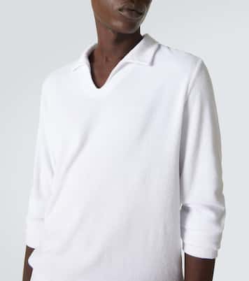 Cotton terry polo shirt | Fedeli