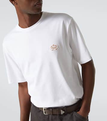 Interlock cotton jersey T-shirt | Prada