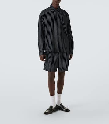 Aoshi striped cotton shorts | Entire Studios