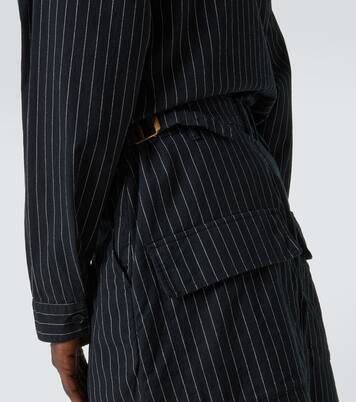 Aoshi striped cotton shorts | Entire Studios