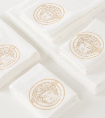 Medusa Gala set of 5 cotton terry towels | Versace Home