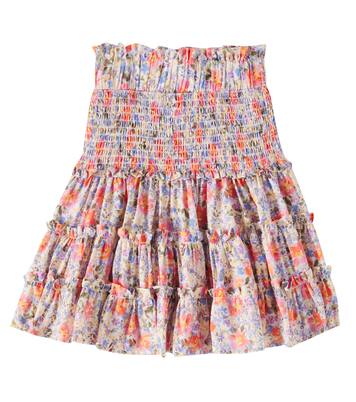 Floral tiered cotton voile skirt | Petite Amalie  