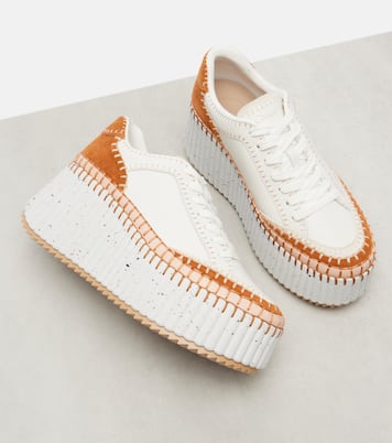 Leather platform sneakers | Chloé