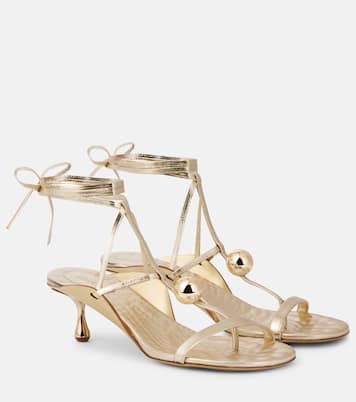 Sandalen Zyra 50 aus Metallic-Leder | Jimmy Choo
