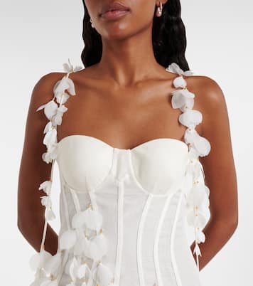 Vestido de fiesta Dawning de lino y seda | Zimmermann