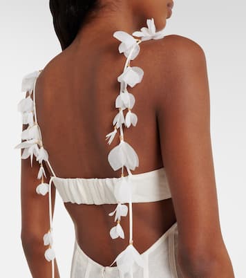 Vestido de fiesta Dawning de lino y seda | Zimmermann