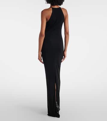 Abito lungo in crêpe con cut-out | Tom Ford