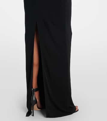 Abito lungo in crêpe con cut-out | Tom Ford