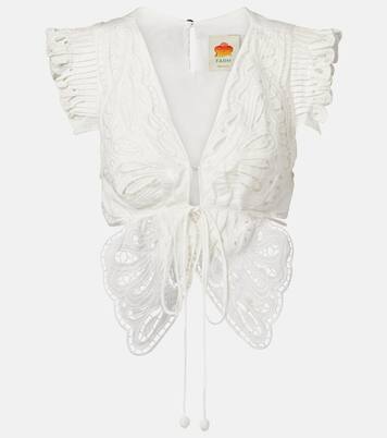 Top en coton à broderies anglaises | Farm Rio