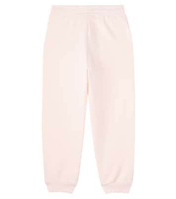 Pantaloni sportivi DG in cotone con paillettes | Dolce&Gabbana Kids