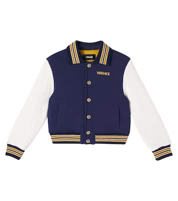 Giacca varsity Safety Pin in cotone | Versace Kids