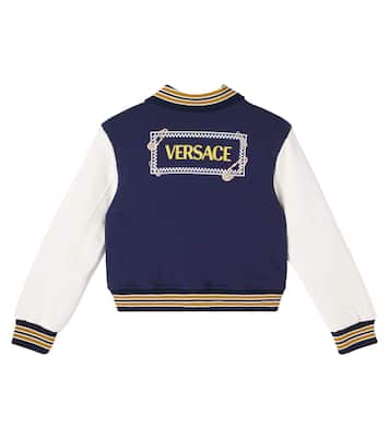 Giacca varsity Safety Pin in cotone | Versace Kids