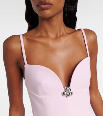 Verziertes Minikleid aus Crêpe | Blumarine