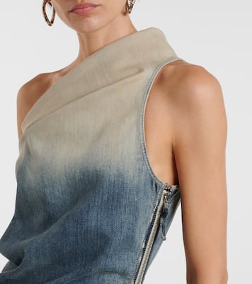 Athena one-shoulder denim midi dress | Rick Owens