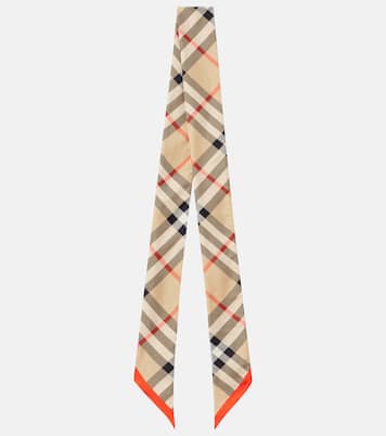 Burberry Check silk twill scarf | Burberry