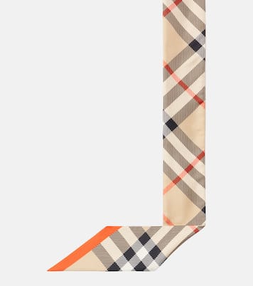 Burberry Check silk twill scarf | Burberry