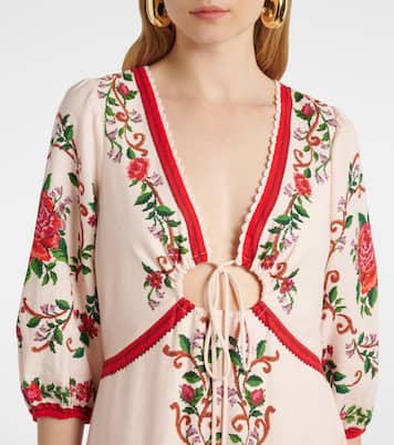 Robe longue en lin mélangé à fleurs | Farm Rio