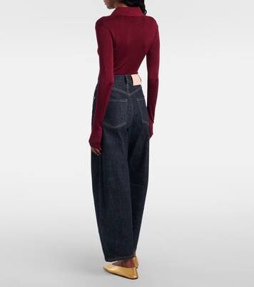 High-rise barrel-leg jeans | Self-Portrait