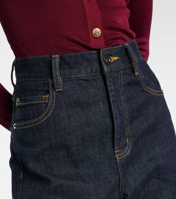 High-rise barrel-leg jeans | Self-Portrait