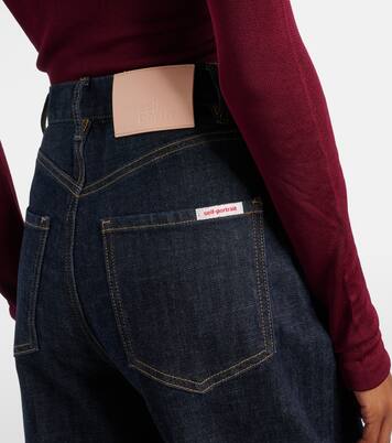High-rise barrel-leg jeans | Self-Portrait