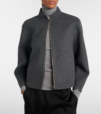 Motor wool and cashmere bomber jacket | Extreme Cashmere