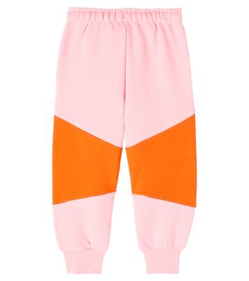 Colorblocked cotton jersey sweatpants  | Tinycottons
