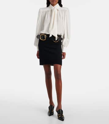 Agnes embellished leather slingback pumps | Chloé