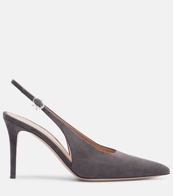 Robbie 85 suede slingback pumps | Gianvito Rossi