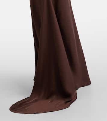 Bustier-Robe aus Satin | Rotate