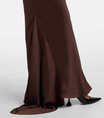 Bustier-Robe aus Satin | Rotate