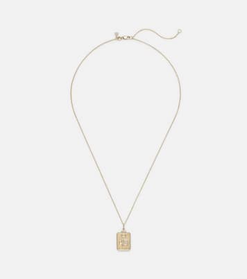 The Elephant Tarot Card 14kt gold pendant necklace with diamonds | Sydney Evan
